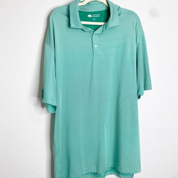 Onward Reserve Green Micro Striped Polo Shirt size XXL - Picture 2 of 6